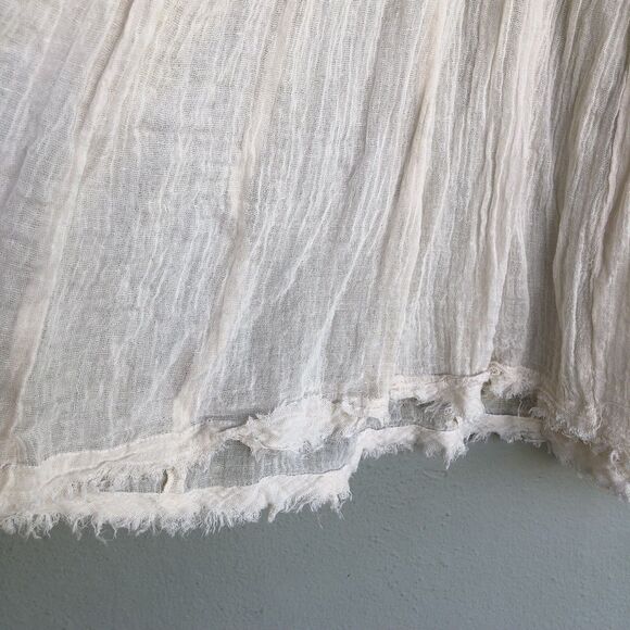 Denim & Supply Ralph Lauren Top Women XS Gauze Babydoll Boho Peasant Americana - Picture 6 of 14